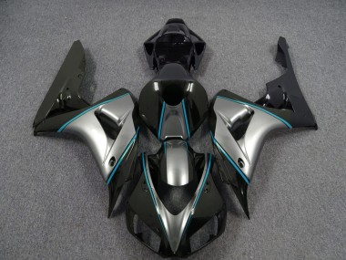06-07 Plata Con Raya Diplomática Azul CBR1000RR Carenados Moto