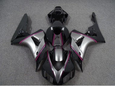 06-07 Plata Con Raya Diplomática Rosa CBR1000RR Carenados Moto