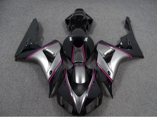 06-07 Plata Con Raya Diplomática Rosa CBR1000RR Carenados Moto 06-07 Plata Con Raya Diplomática Rosa CBR1000RR Carenados Moto