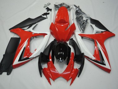 06-07 Rojo & Blanco GSXR 600-750 Carenados Moto