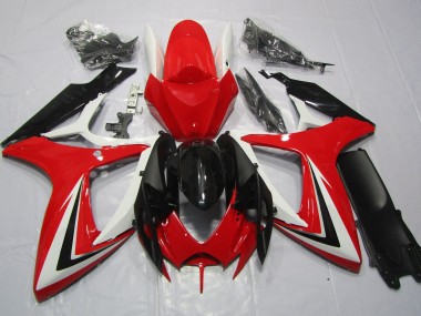 06-07 Rojo Blanco & Negro GSXR 600-750 Carenados Moto