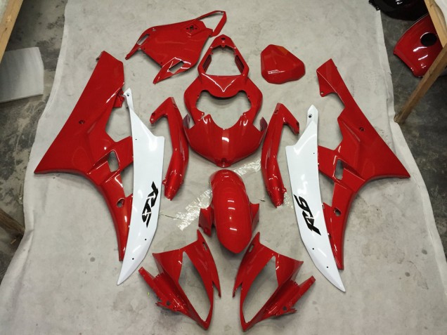 06-07 Rojo & Blanco R6 Carenados Moto 06-07 Rojo & Blanco R6 Carenados Moto