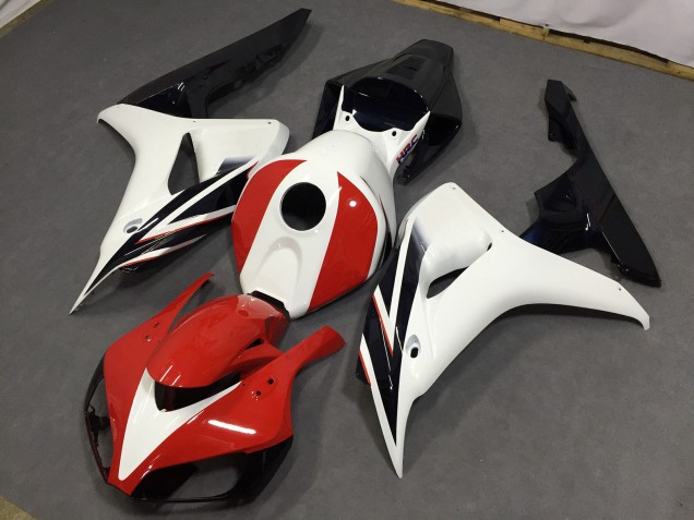 06-07 Rojo Brillante & Blanco CBR1000RR Carenados Moto 06-07 Rojo Brillante & Blanco CBR1000RR Carenados Moto