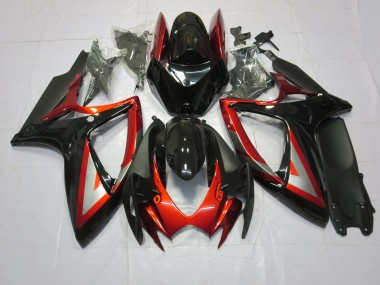 06-07 Rojo Intenso Negro GSXR 600-750 Carenados Moto