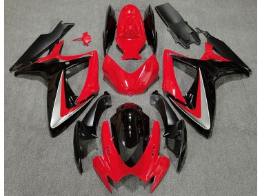 06-07 Rojo Negro Estilo OEM GSXR 600-750 Carenados Moto