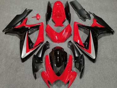 06-07 Rojo Negro Estilo OEM GSXR 600-750 Carenados Moto