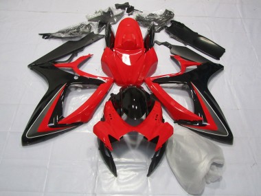 06-07 Rojo Negro & Gris GSXR 600-750 Carenados Moto