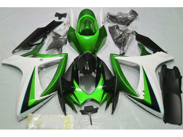06-07 Verde Blanco GSXR 600-750 Carenados Moto 06-07 Verde Blanco GSXR 600-750 Carenados Moto