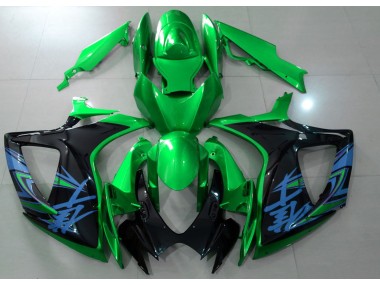 06-07 Verde Brillante & Negro GSXR 600-750 Carenados Moto