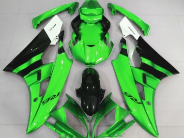 06-07 Verde Brillante & Negro R6 Carenados Moto