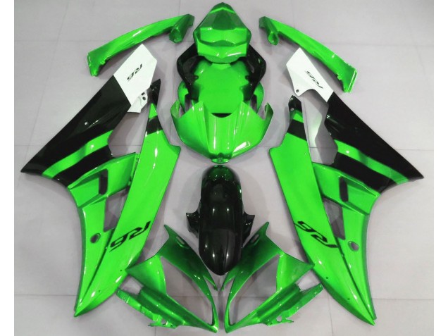06-07 Verde Brillante & Negro R6 Carenados Moto 06-07 Verde Brillante & Negro R6 Carenados Moto