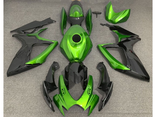 06-07 Verde Claro & Negro GSXR 600-750 Carenados Moto 06-07 Verde Claro & Negro GSXR 600-750 Carenados Moto