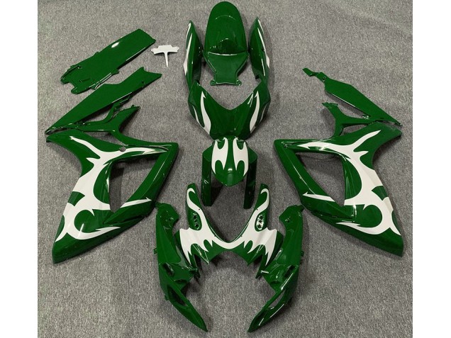 06-07 Verde Oscuro & Blanco GSXR 600-750 Carenados Moto 06-07 Verde Oscuro & Blanco GSXR 600-750 Carenados Moto