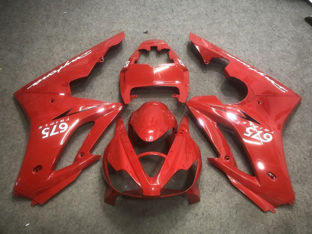06-08 Rojo Con Calcomanías Blancas Daytona 675 Carenados Moto 06-08 Rojo Con Calcomanías Blancas Daytona 675 Carenados Moto