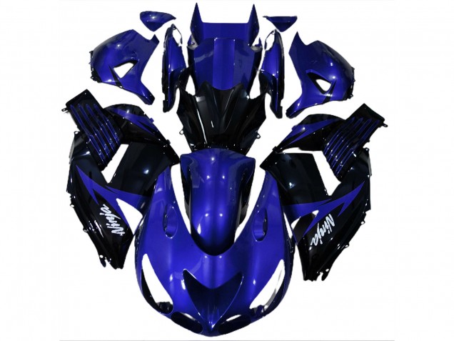 06-11 Azul Brillante & Negro ZX14R Carenados Moto 06-11 Azul Brillante & Negro ZX14R Carenados Moto