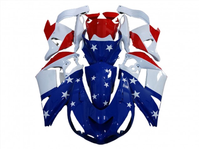 06-11 Bandera Estadounidense ZX14R Carenados Moto 06-11 Bandera Estadounidense ZX14R Carenados Moto