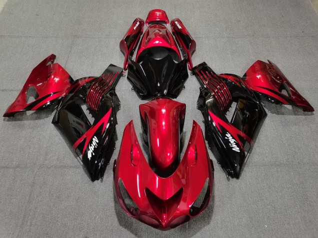 06-11 Fuego Rojo & Negro ZX14R Carenados Moto 06-11 Fuego Rojo & Negro ZX14R Carenados Moto