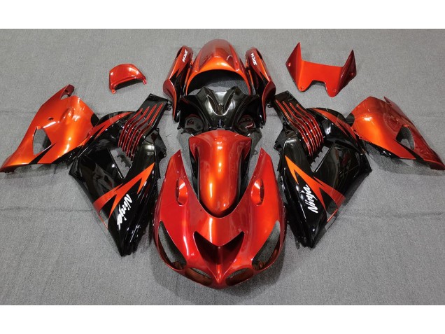 06-11 Naranja Quemado Negro ZX14R Carenados Moto 06-11 Naranja Quemado Negro ZX14R Carenados Moto