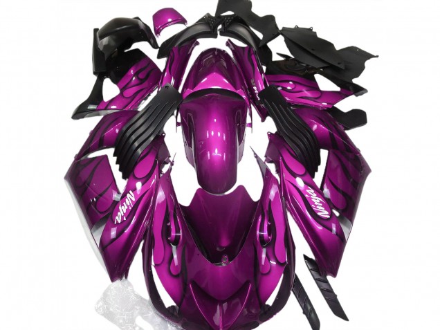 06-11 Rosa Brillante & Llama ZX14R Carenados Moto 06-11 Rosa Brillante & Llama ZX14R Carenados Moto