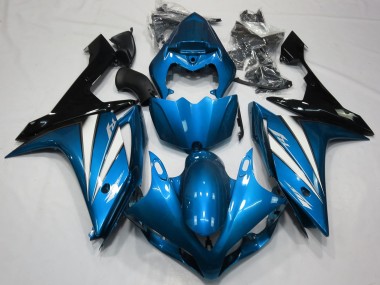 07-08 Azul Claro Blanco & Negro R1 Carenados Moto