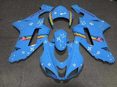 07-08 Azul Claro Personalizado ZX6R Carenados Moto