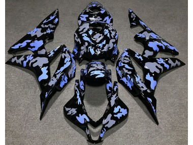 07-08 Azul & Gris Camuflaje CBR600RR Carenados Moto