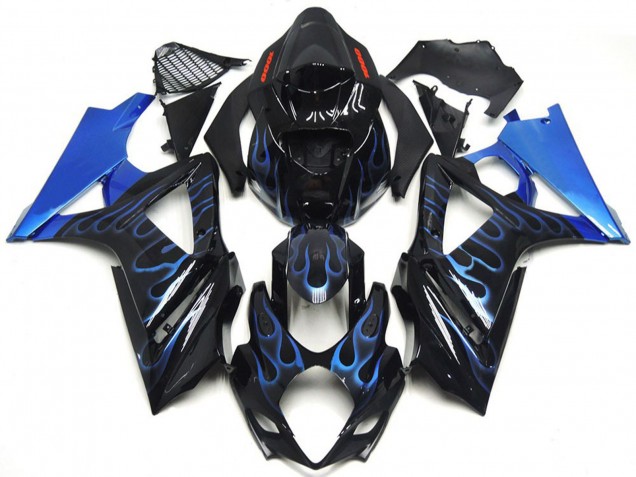 07-08 Azul & Negro Personalizados Llama GSXR 1000 Carenados Moto
