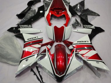07-08 Blanco Brillante & Rojo R1 Carenados Moto