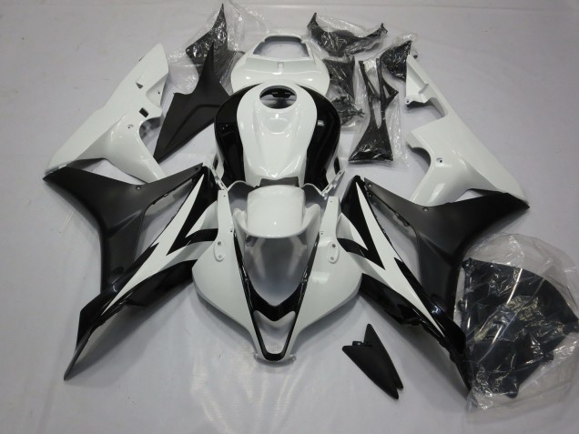 07-08 Blanco & Negro Limpio CBR600RR Carenados Moto 07-08 Blanco & Negro Limpio CBR600RR Carenados Moto