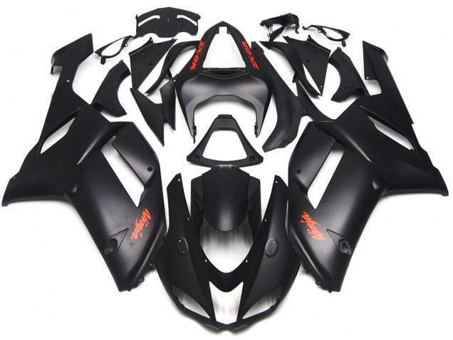 07-08 Calcomanías Rojas Negras Mate ZX6R Carenados Moto 07-08 Calcomanías Rojas Negras Mate ZX6R Carenados Moto