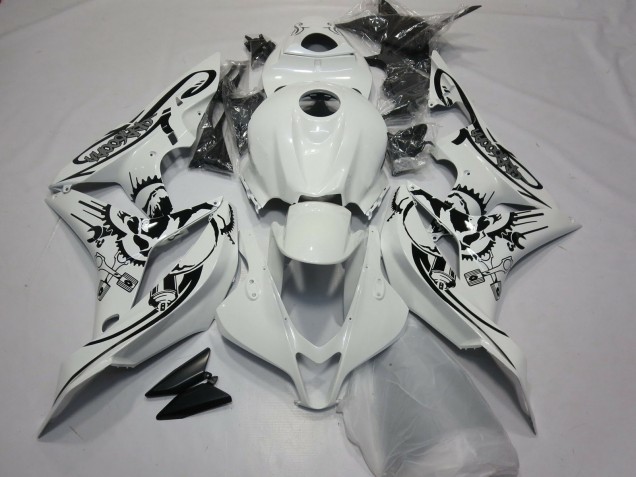 07-08 Diseño Especial Blanco Brillante CBR600RR Carenados Moto 07-08 Diseño Especial Blanco Brillante CBR600RR Carenados Moto