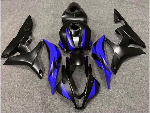 07-08 Diseño Negro Mate & Azul CBR600RR Carenados Moto 07-08 Diseño Negro Mate & Azul CBR600RR Carenados Moto