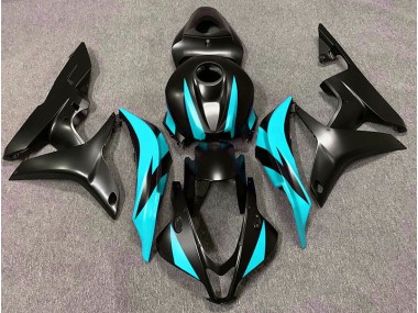 07-08 Diseño Negro Mate & Cian CBR600RR Carenados Moto