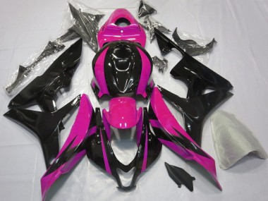 07-08 Diseño Rosa & Negro OEM CBR600RR Carenados Moto