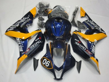07-08 Especial Azul Profundo & Amarillo CBR600RR Carenados Moto