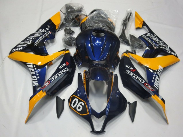 07-08 Especial Azul Profundo & Amarillo CBR600RR Carenados Moto 07-08 Especial Azul Profundo & Amarillo CBR600RR Carenados Moto
