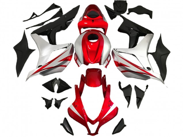07-08 Estilo Rojo & Plateado OEM CBR600RR Carenados Moto 07-08 Estilo Rojo & Plateado OEM CBR600RR Carenados Moto