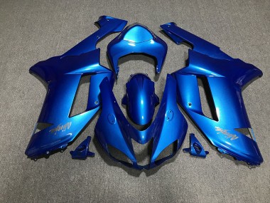 07-08 Logotipos En Azul Brillante & Cromados ZX6R Carenados Moto