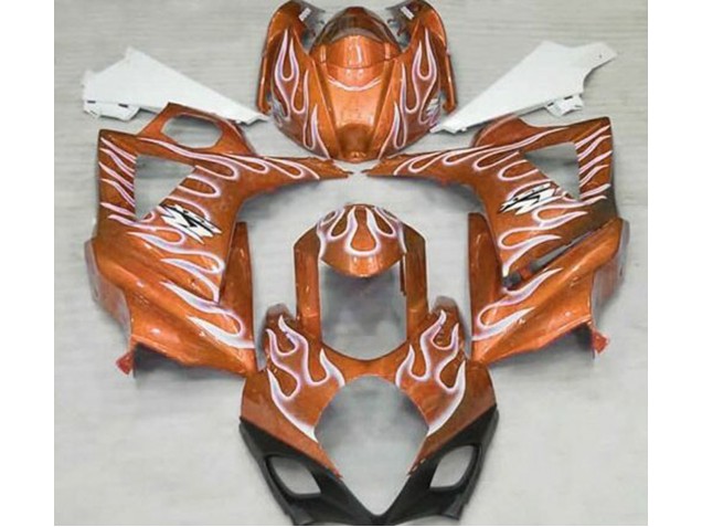 07-08 Naranja Brillante & Blanco Llama GSXR 1000 Carenados Moto 07-08 Naranja Brillante & Blanco Llama GSXR 1000 Carenados Moto
