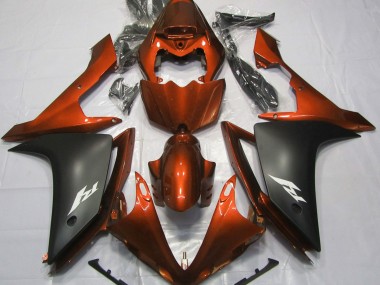 07-08 Naranja Brillante & Negro R1 Carenados Moto