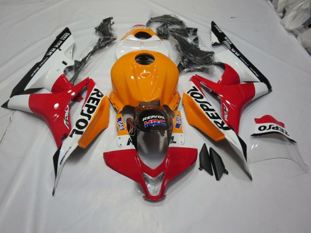 07-08 Naranja Claro & Blanco Repsol CBR600RR Carenados Moto 07-08 Naranja Claro & Blanco Repsol CBR600RR Carenados Moto