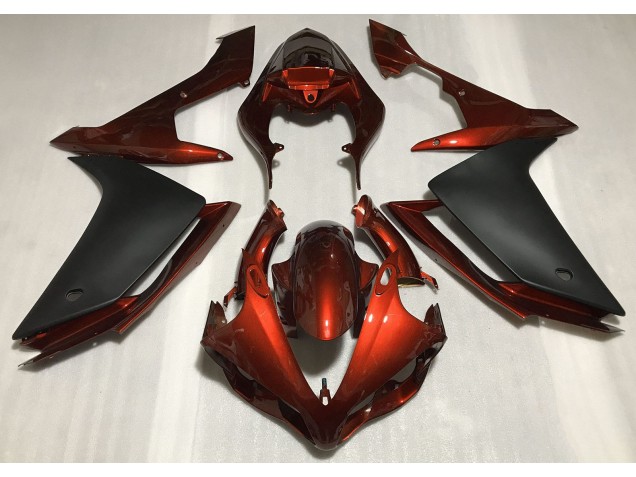 07-08 Naranja Oscuro Brillante & Negro R1 Carenados Moto 07-08 Naranja Oscuro Brillante & Negro R1 Carenados Moto