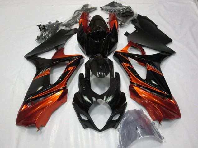 07-08 Naranja Quemado & Negro GSXR 1000 Carenados Moto