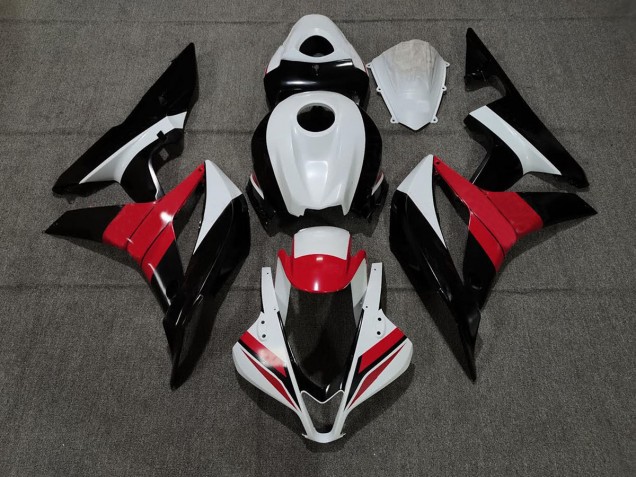 07-08 Negro Blanco & Rojo CBR600RR Carenados Moto 07-08 Negro Blanco & Rojo CBR600RR Carenados Moto