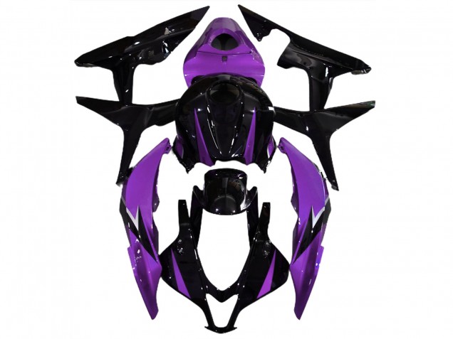 07-08 Negro Brillante & Morado CBR600RR Carenados Moto 07-08 Negro Brillante & Morado CBR600RR Carenados Moto