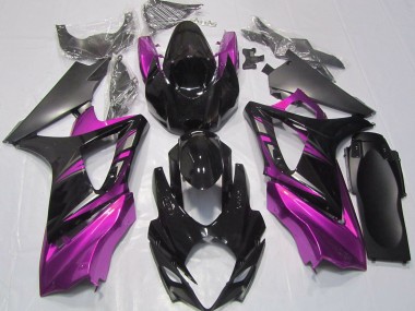 07-08 Negro Brillante & Rosa GSXR 1000 Carenados Moto