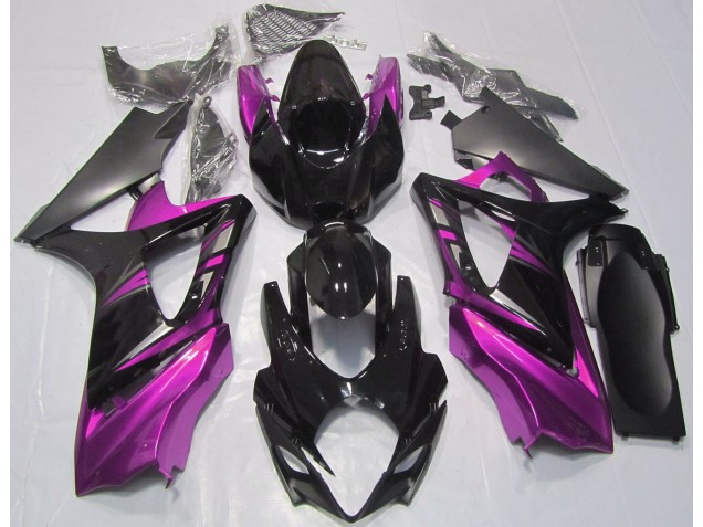 07-08 Negro Brillante & Rosa GSXR 1000 Carenados Moto 07-08 Negro Brillante & Rosa GSXR 1000 Carenados Moto
