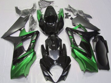 07-08 Negro Brillante & Verde GSXR 1000 Carenados Moto
