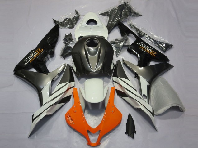 07-08 Negro Gris & Naranja CBR600RR Carenados Moto 07-08 Negro Gris & Naranja CBR600RR Carenados Moto