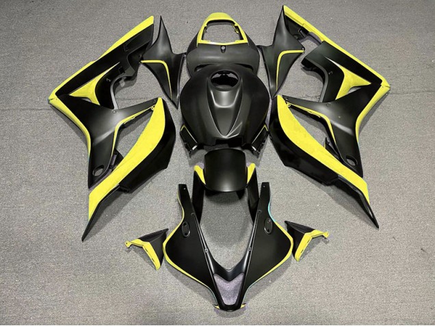 07-08 Negro Mate & Amarillo CBR600RR Carenados Moto 07-08 Negro Mate & Amarillo CBR600RR Carenados Moto